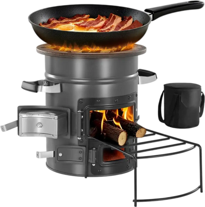 Vevor Rocket Stove Portable Camping Wood Burning Stove New