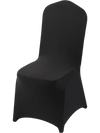 VEVOR 100 Pcs Black Chair Covers, Polyester Spandex Chair Cover, Stretch Slipcovers for Wedding Party Dining Banquet Flat-Front Chair Covers, Fits Chair Measures up to 20.08 x 17.72 x 37.4 inch