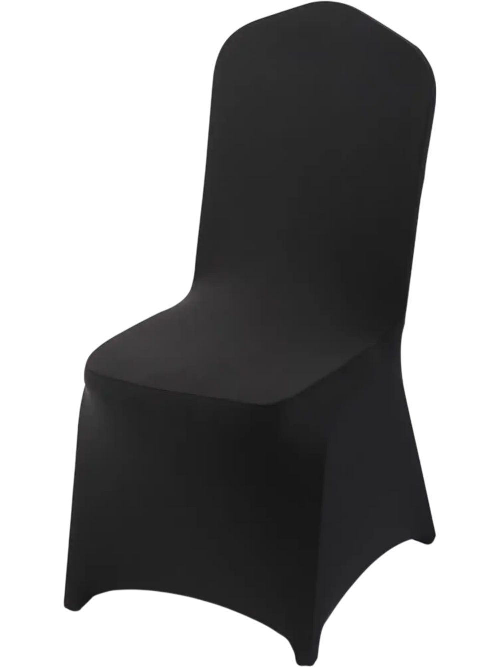 VEVOR 100 Pcs Black Chair Covers, Polyester Spandex Chair Cover, Stretch Slipcovers for Wedding Party Dining Banquet Flat-Front Chair Covers, Fits Chair Measures up to 20.08 x 17.72 x 37.4 inch