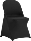 VEVOR Stretch Spandex Folding Chair Covers, Universal Fitted Chair Cover, Removable Washable Protective Slipcovers, for Wedding, Holiday, Banquet, Party, Celebration, Dining (50PCS Black)