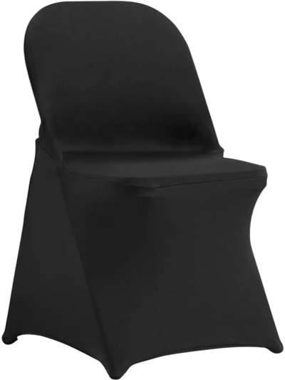 Vevor Chair Covers Stretch Spandex Folding Chair Slipcovers 50-Piece Black Set New