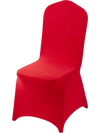 VEVOR 50 Pcs Red Chair Covers, Polyester Spandex Chair Cover, Stretch Slipcovers for Wedding Party Dining Banquet Flat-Front Chair Covers, Fits Chair Measures up to 20.08 x 17.72 x 37.4 inch