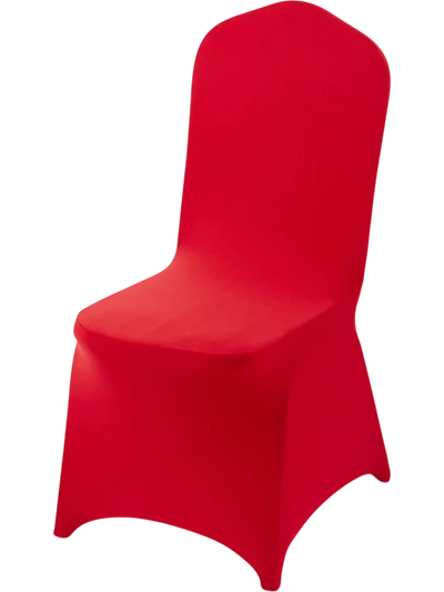 VEVOR 50 Pcs Red Chair Covers, Polyester Spandex Chair Cover, Stretch Slipcovers for Wedding Party Dining Banquet Flat-Front Chair Covers, Fits Chair Measures up to 20.08 x 17.72 x 37.4 inch