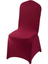 VEVOR 50 Pcs Burgundy Chair Covers, Polyester Spandex Chair Cover, Stretch Slipcovers for Wedding Party Dining Banquet Flat-Front Chair Covers, Fits Chair Measures up to 20.08 x 17.72 x 37.4 inch