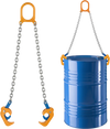 VEVOR Chain Drum Lifter, G80 Drum Lifting Chain Sling with Thickened Security Hook, 2000LBS Capacity, 1.6ft Long Sturdy Drums Handling Equipment, Carbon Steel Barrel Lifter for Plastic & Metal Drums