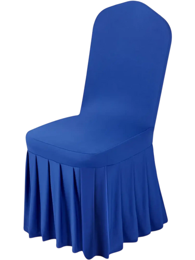 VEVOR 30 Pcs Blue Chair Covers, Polyester Spandex Chair Cover, Stretch Slipcovers for Wedding Party Dining Banquet Flat-Front Chair Covers, Fits Chair Measures up to 20.08 x 17.72 x 37.4 inch