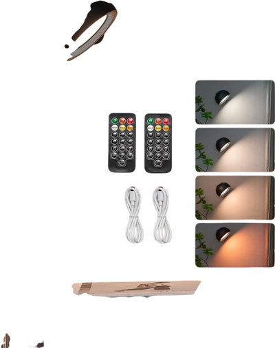 Vevor Wall Sconces Rechargeable Battery Operated LED Wall Lamps with Remote Control 2-Piece Set New