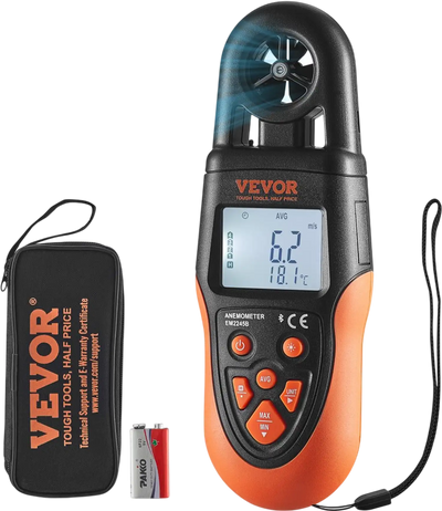 Vevor Anemometer Bluetooth Handheld Wind Speed Meter New