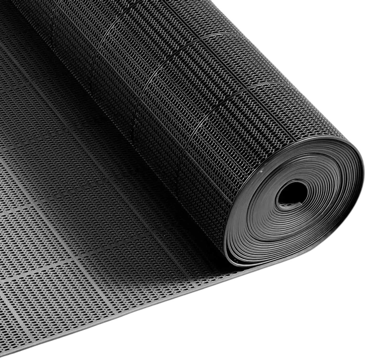 Vevor Drainage Mat 3' x 50' PVC Non-Slip Commercial Floor Mat Black New