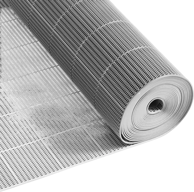VEVOR Drainage Mat, 3 x 50 ft, PVC Non Slip Commercial Floor Mat, Wet Area Water Drain Splash Matting Hollow Doormat Roll, for Outdoor Indoor Restaurant Swimming Pool Patio Bathroom Washroom, Gray