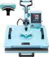 VEVOR Heat Press Machine, 12 x 15 inch, 2 in 1 Heat Transfer Machine with Hat Press, 360° Swing Away T-Shirt Pressing Machine, Digital Precise Control, Fast Even Heating for T-Shirts/Hats/Caps, Green