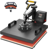 VEVOR Heat Press Machine, 15 x 15 inch, 2 in 1 Heat Transfer Machine with Hat Press, 360° Swing Away T-Shirt Pressing, Digital Precise Control, Fast Even Heating for T-Shirts/Hats/Caps, Black