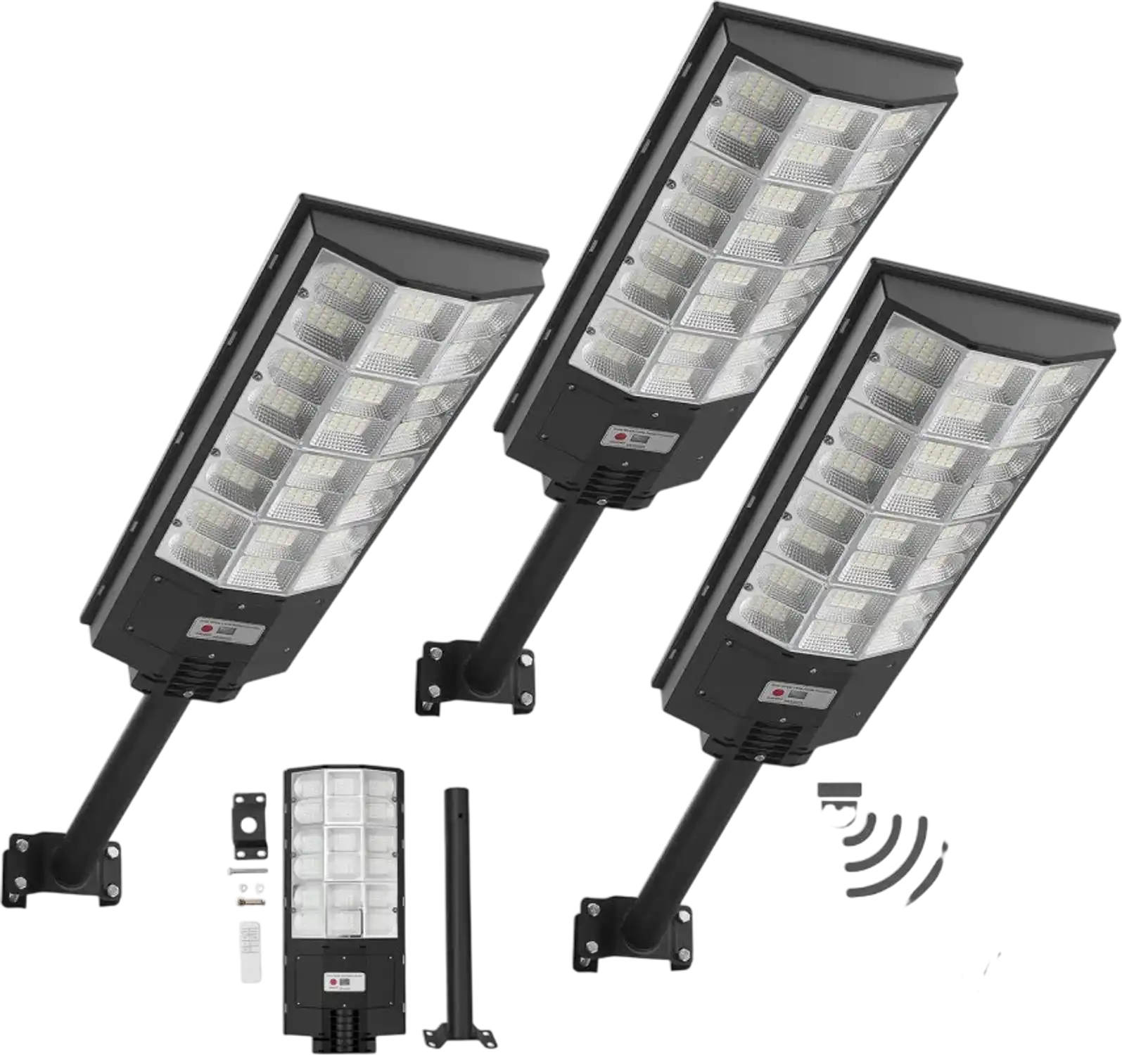 Vevor Solar Street Light 8000W 450000LM Dusk to Dawn Motion Sensor IP65 Outdoor Security Lamp 3-Pack New