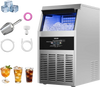 VEVOR Commercial Ice Maker Machine, 160 lbs/24h with 30 lbs Storage Capacity, Built-in/Freestanding/Under Counter, Stainless Steel Ice Maker with LED Display & Self-Cleaning, for Home Bar Restaurant