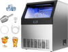 VEVOR Commercial Ice Maker Machine, 360 lbs/24h with 85 lbs Storage Capacity, Built-in/Freestanding/Under Counter, Stainless Steel Ice Maker with LED Display & Self-Cleaning, for Home Bar Restaurant
