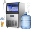 VEVOR Commercial Ice Maker Machine, 90 lbs/24h with 13 lbs Storage Capacity, Countertop/Freestanding/Under Counter, Stainless Steel Ice Maker with LED Display & Self-Cleaning, for Home Bar Restaurant