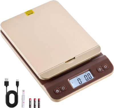 VEVOR Digital Shipping Postal Scale, 0.1 oz High Accuracy, 88 lbs Postal Scale with Hold/Tare/Auto-off Function, Flip Holder Design & Easy Calibration, Fit for Home and Office Use, Battery Included