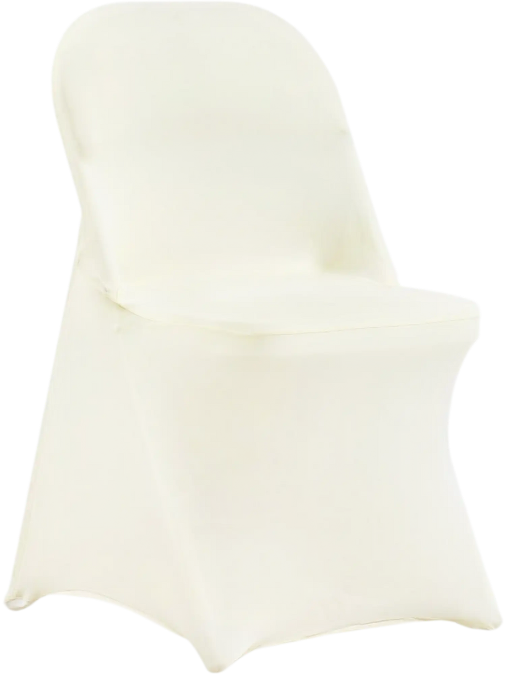 VEVOR Stretch Spandex Folding Chair Covers, Universal Fitted Chair Cover, Removable Washable Protective Slipcovers, for Wedding, Holiday, Banquet, Party, Celebration, Dining (50PCS Ivory White)