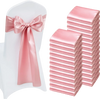 VEVOR Satin Chair Sashes Bows, 100PCS Chair Ribbon Ties Back Sash, 7 x 108 inch, Rose Gold Wedding Reception Decoration, for Wedding Ceremony Baby Shower Party Events Banquet Chair Cover Decoration