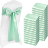 VEVOR Satin Chair Sashes Bows, 100PCS Chair Ribbon Ties Back Sash, 7 x 108 inch, Light Green Wedding Reception Decoration, for Wedding Ceremony Baby Shower Party Events Banquet Chair Cover Decoration