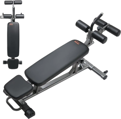 VEVOR Sit Up Bench, Decline Ab Bench with Reverse Crunch Handle, with 4 Adjustable Height Settings, Heavy Duty Steel, 1000 Lbs Capacity, for Home Gym Workouts, Strength Training, Full Body Muscles