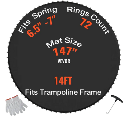 Vevor Trampoline Mat Replacement Jumping Mat for 14' Round Trampolines New