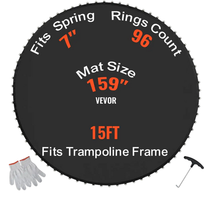 Vevor Trampoline Mat 15' Round Replacement Jumping Surface New