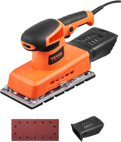 VEVOR Sheet Sander, 1/2 Sheet 2.5A Electric Sander for Woodworking, Max. 12000RPM Variable Speed Sheet Finishing Sander with Sandpaper and Dust Box for Wood Polishing Sanding