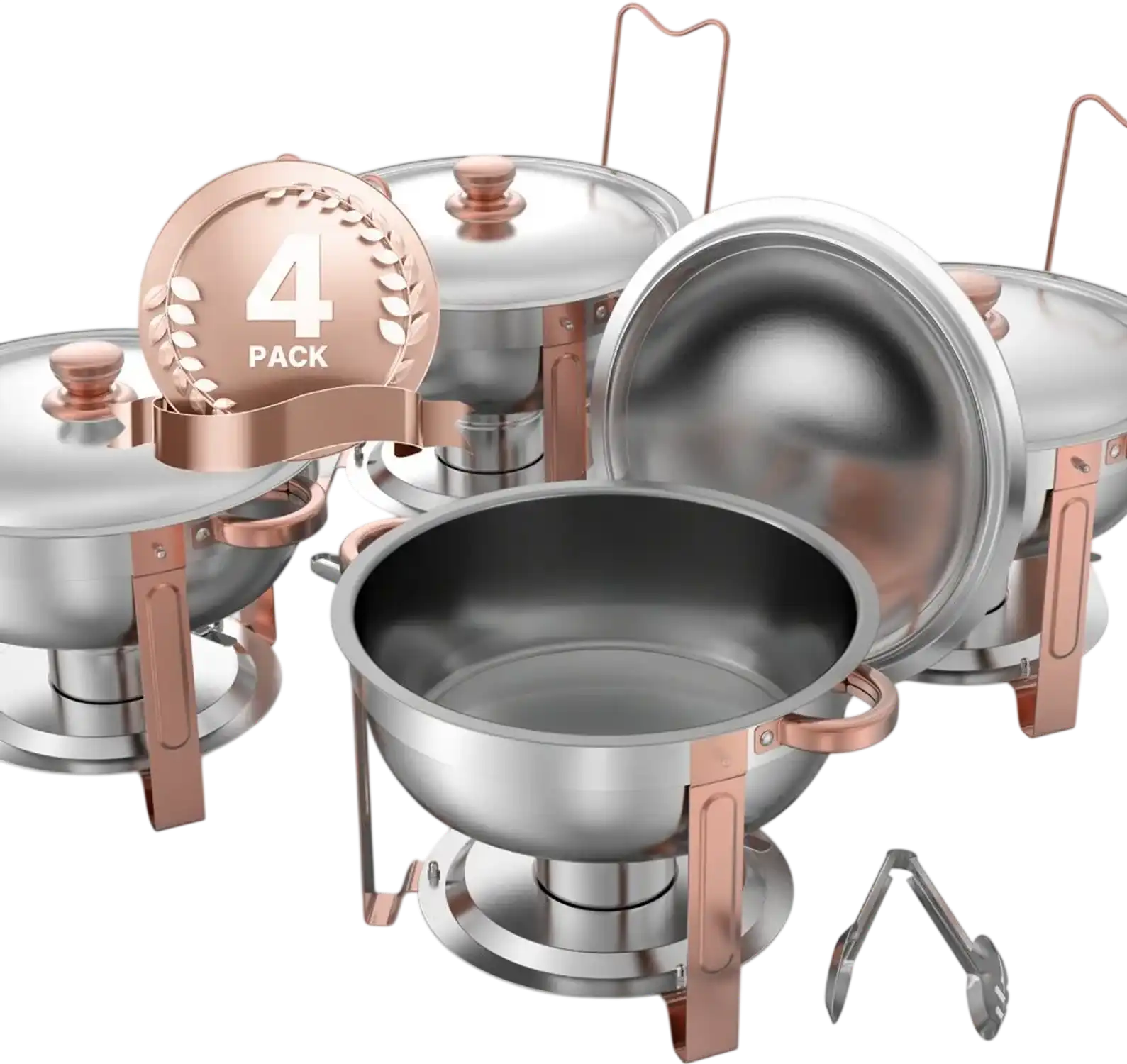 Vevor Chafing Dish Buffet Set 5 Qt 4-Pc Rose Gold New
