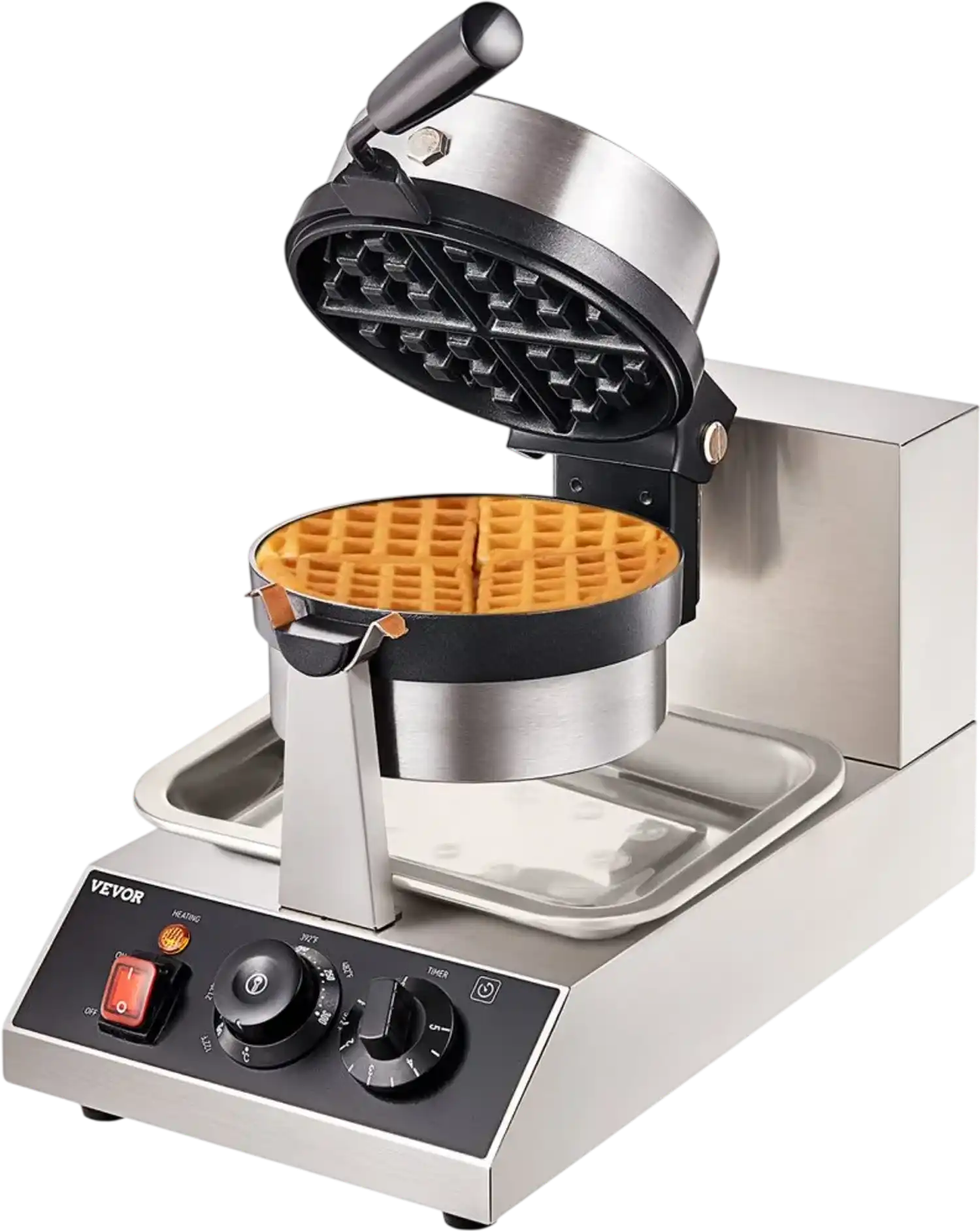 Vevor Waffle Maker Commercial Round Non-Stick 1300W 120V New