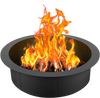 VEVOR Fire Pit Ring, 36-Inch Outer/30-Inch Inner Diameter, 10inch Height 2.5mm Thick Fire Pit Insert, Heavy Duty Carbon Steel Liner DIY Campfire Ring above or In-Ground, for Outdoor Camping, Bonfires