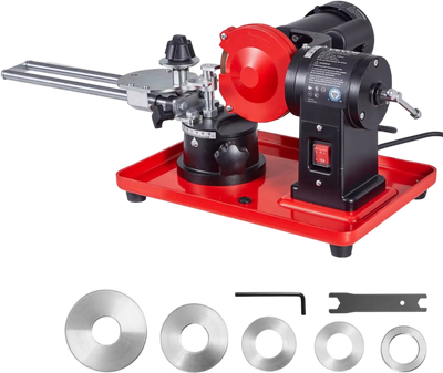 VEVOR Circular Saw Blade Sharpener, 370W 3590RPM Rotary Angle Mill Grinder Sharpening Machine with 5