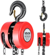 VEVOR Hand Chain Hoist, 1 Ton 2200 lbs Capacity, Manual Chain Block with Upgrade G70 Galvanized Chain, 20 ft Lifting Height, Heavy Duty Pulley Hoist for Garage Warehouse Automotive Machinery, Red
