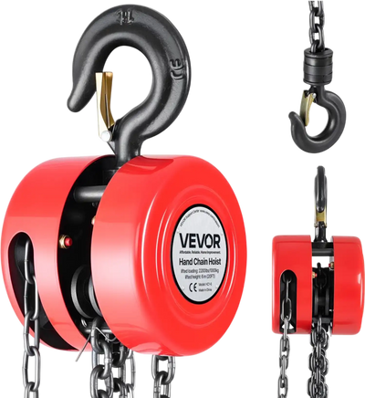Vevor Manual Chain Hoist 1 Ton 2200 lbs 20' Lift Heavy Duty G70 Chain Block New