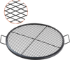 VEVOR X-Marks Fire Pit Grill Grate, Round Cooking Grate, Heavy Duty Steel Campfire BBQ Grill Grid with Handle and Support X Wire, Portable Camping Cookware for Outside Party & Gathering, 30 Inch Black