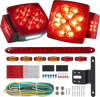 VEVOR Trailer Lights, 12V LED Trailer Tail Lights Kit with Stop Brake Turn Tail License Plate Clearance Lamp, Waterproof Tow Lighting Kit with Wiring Harness for Boat Truck Camper RV Snowmobile Bus