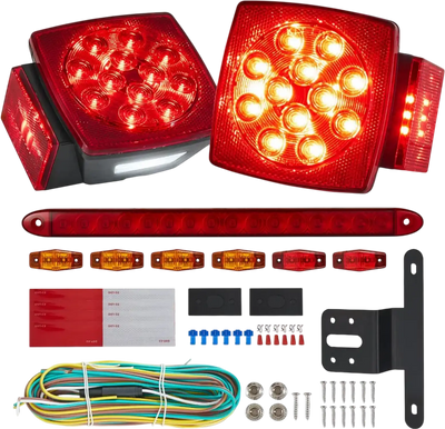 Vevor Trailer Lights 12V LED Tail Light Kit Waterproof Tow Lighting with Wiring Harness New