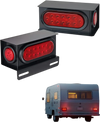 VEVOR Trailer Lights, 10-30V LED Trailer Tail Lights Kit with Stop Brake Turn Tail Clearance (Side) Lamp, Left and Right Waterproof Tow Lighting Kit for Boat Truck Camper RV Snowmobile Bus Caravan