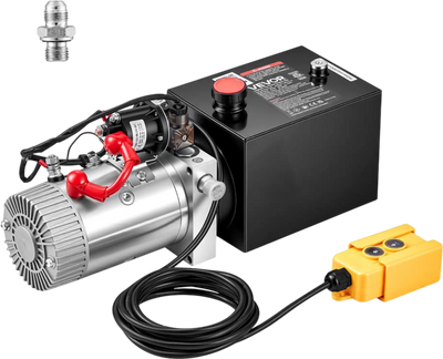 Vevor Hydraulic Pump 4 Quart Single Acting Power Unit for Dump Trailer Car Lifting New