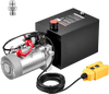 VEVOR 8 Quart Hydraulic Pump, Single Acting Hydraulic Power Unit, 3200 PSI Max Relief Pressure, 0.91 GPM Flow Rate, DC12V 1.6KW Power Unit for Dump Trailer Car Lifting (Horizontal Installation)