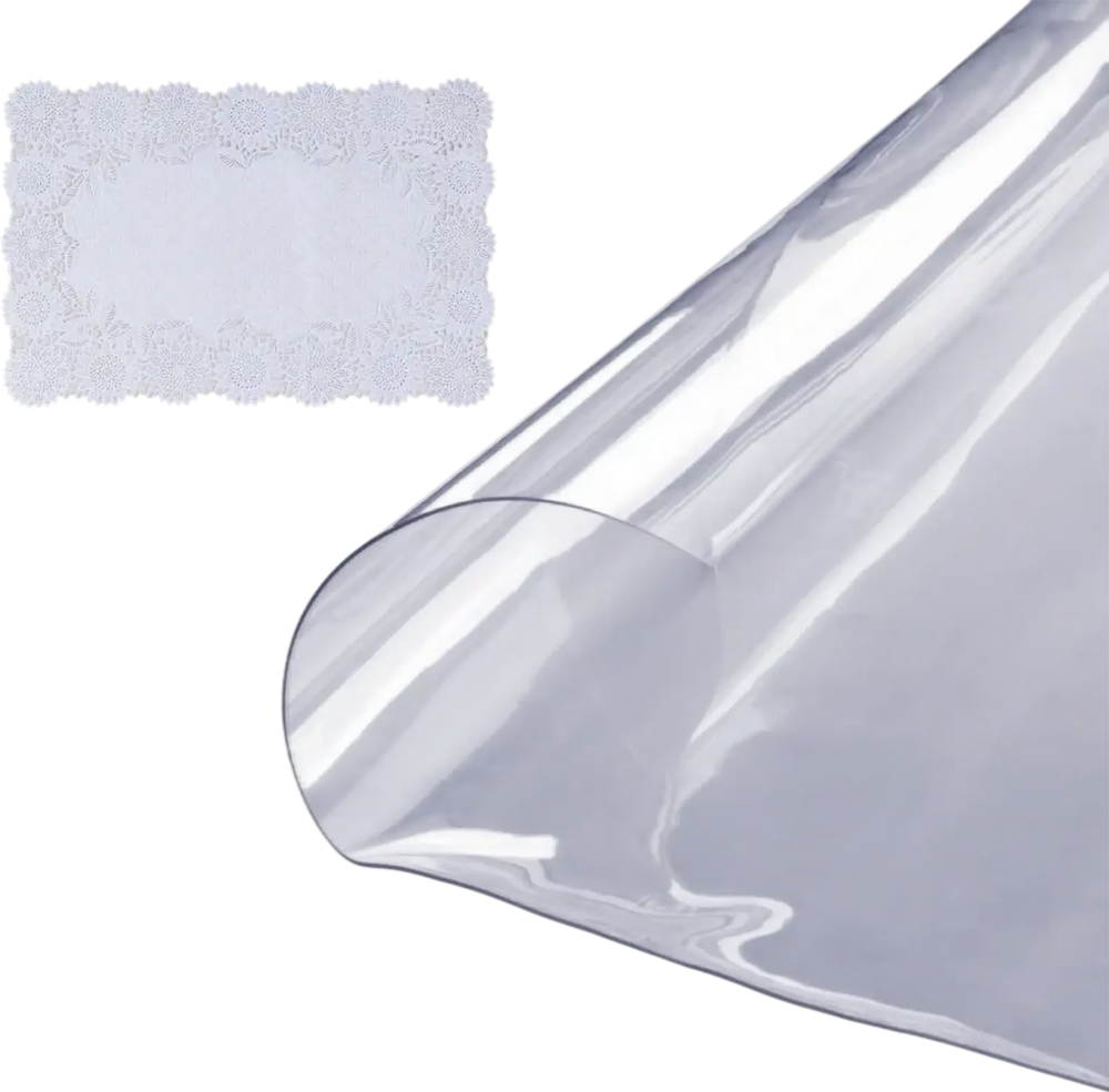 VEVOR Clear Table Cover Protector, 42 inch/1068 mm Round Table Cover, 1.5 mm Thick PVC Plastic Tablecloth, Waterproof Desktop Protector for Writing Desk, Coffee Table, Dining Room Table