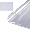VEVOR Clear Table Cover Protector, 48 inch/1230 mm Round Table Cover, 1.5 mm Thick PVC Plastic Tablecloth, Waterproof Desktop Protector for Writing Desk, Coffee Table, Dining Room Table