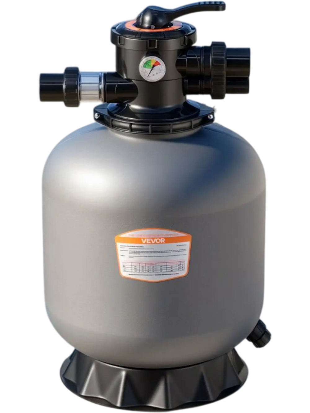 VEVOR Sand Filter, 18-Inch, 40 GPM Above Inground Swimming Pool Sand Filter System, with 7-Way Multi-Port Valve, Backwash, Rinse, Recirculate, Waste, Winter, Closed Modes, for Above In Ground Pools
