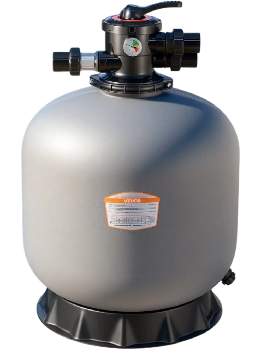 VEVOR Sand Filter, 24-Inch, 65 GPM Above Inground Swimming Pool Sand Filter System, with 7-Way Multi-Port Valve, Backwash, Rinse, Recirculate, Waste, Winter, Closed Modes, for Above In Ground Pools