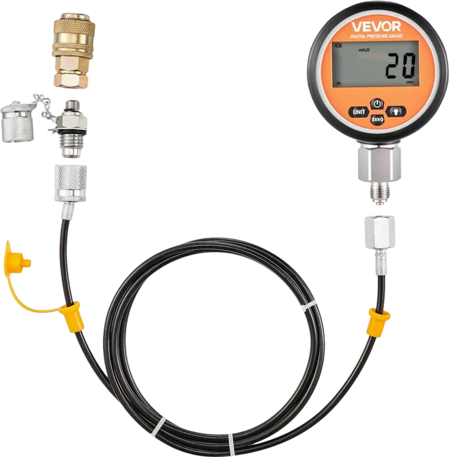 Vevor Hydraulic Pressure Test Kit Digital 10000 PSI Gauge Coupling Hose New