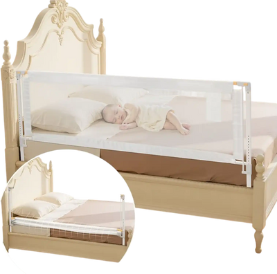 VEVOR Toddler Bed Rail, Kids Beds Guard Rail with Reinforced Iron Pipe and Oxford Cloth, Adjustable Height Bed Side Railing, Portable Guard Bumper Barrier for Crib, Bunk, 78.74 x 35.04 in, 1 Piece