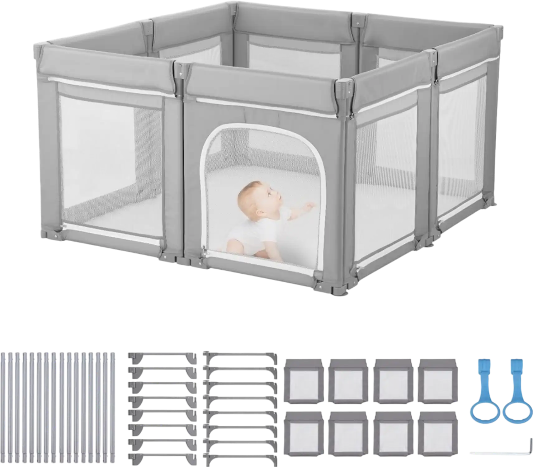 Vevor Baby Playpen Foldable Indoor Outdoor Play Yard 47.2
