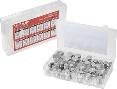 Vevor Hydraulic Fitting Kit 64-Piece BSPP Cap and Plug Assortment New