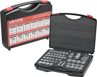 Vevor Hydraulic Fittings 64-Piece DIN Cap and Plug Kit New