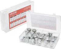 VEVOR 72 PCS JIC Hydraulic Fittings, Heavy Duty Master Industrial Hydraulic Cap and Plug, Hose Tube and Pipe Fitting Kit Cap and Plug Kit Precision Threading in 37° Dash Sizes 4 6 8 10 12 16